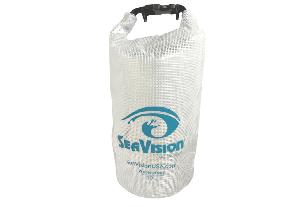 Keep your accessories dry during your diving or snorkeling experience with SeaVision's 10L dry bag